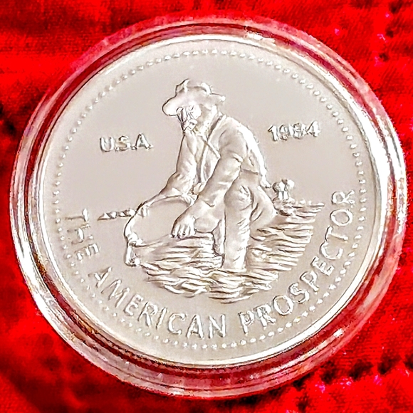 1984 The American Prospector Silver Coin - Picture 1 of 2